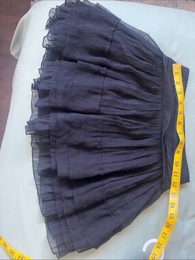 Forever 21 Black Tiered Chiffon Skater Mini Skirt